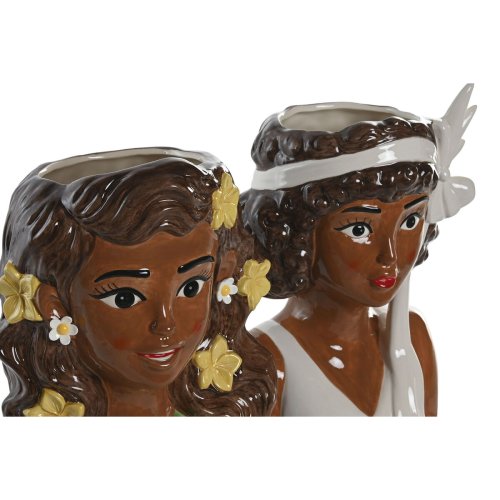 Kruka Home ESPRIT Vit Grn Keramik Urban