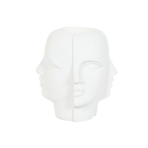 Kruka Home ESPRIT Vit Magnesium Modern Ansikte 49 x 49 x 50 cm