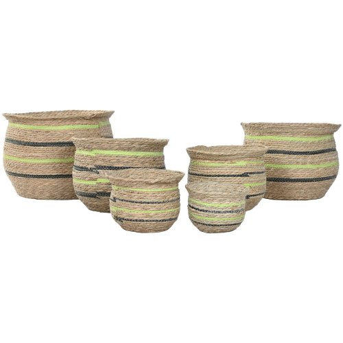 Kruka Home ESPRIT Brun Grn Fibrer Arab 44 x 44 x 33 cm (6 antal