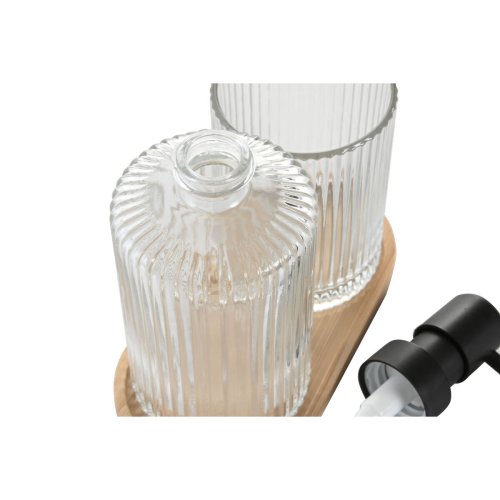 Badkit Home ESPRIT Transparent Naturell Bambu Glas Modern 3 Dela