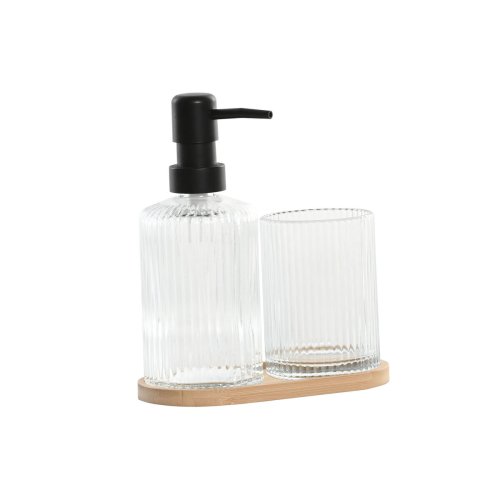 Badkit Home ESPRIT Transparent Naturell Bambu Glas Modern 3 Dela