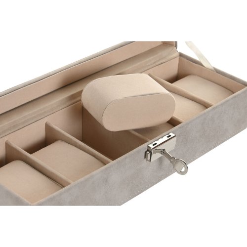 Smyckeskrin Home ESPRIT Gr Mrkgr Polyuretan Tr MDF 30 x 10 x