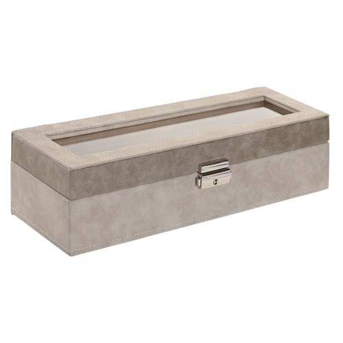 Smyckeskrin Home ESPRIT Gr Mrkgr Polyuretan Tr MDF 30 x 10 x