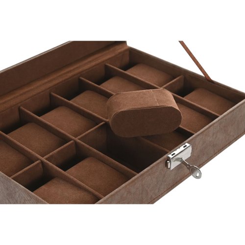 Smyckeskrin Home ESPRIT Brun Polyuretan Glas Tr MDF 30 x 20 x 8