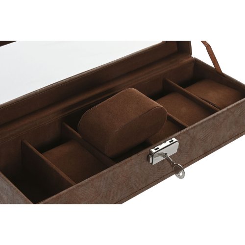 Smyckeskrin Home ESPRIT Brun Polyuretan Glas Tr MDF 30 x 10 x 8