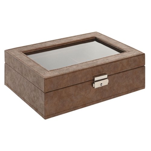 Smyckeskrin Home ESPRIT Brun Polyuretan Glas Tr MDF 25 X 16,5 X