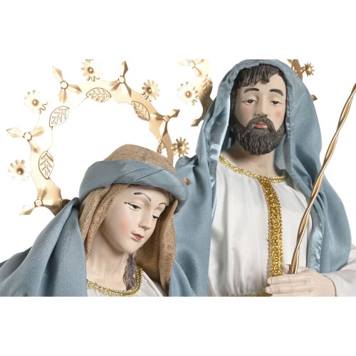 Julkrubba-set Home ESPRIT Bl Vit 48 x 28 x 90 cm