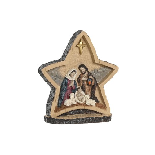 Julkrubba-set Home ESPRIT Multicolour Harts 15 X 5 X 16,5 CM