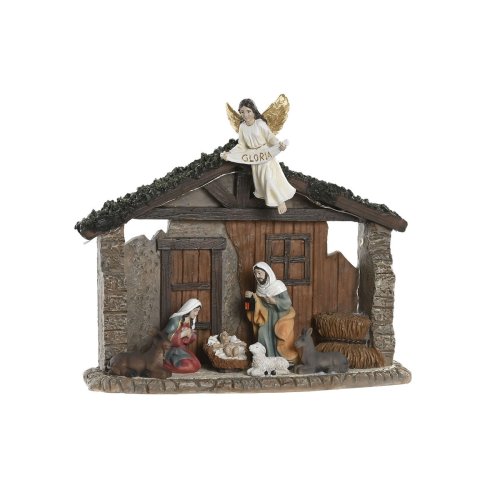 Julkrubba-set Home ESPRIT Multicolour Harts