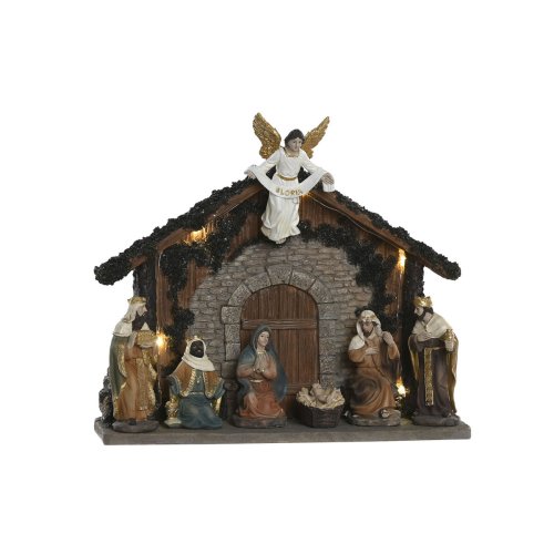 Julkrubba-set Home ESPRIT Multicolour Harts