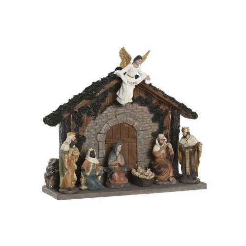 Julkrubba-set Home ESPRIT Multicolour Harts