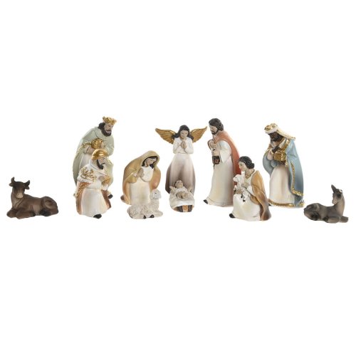 Julkrubba-set Home ESPRIT Multicolour Harts