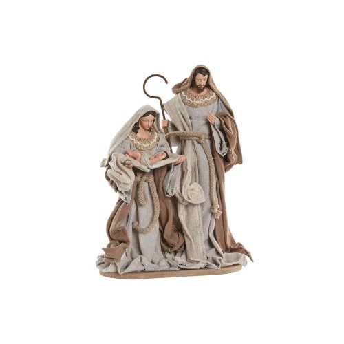 Julkrubba-set Home ESPRIT Brun Beige Harts 21 X 11 X 30 CM