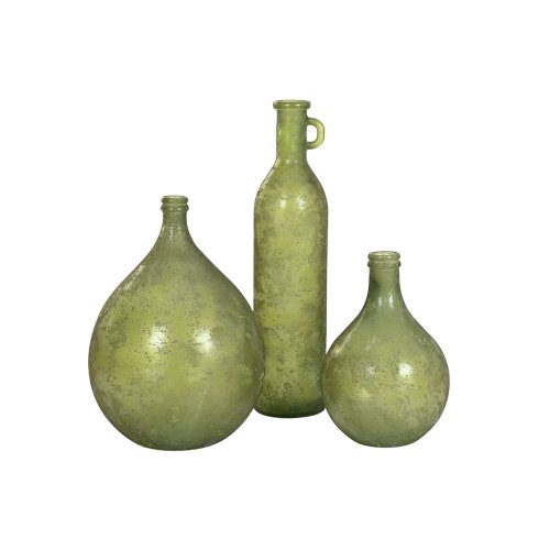 Vas Home ESPRIT Grn tervunnet glas Antikbehandlad 40 x 40 x 56