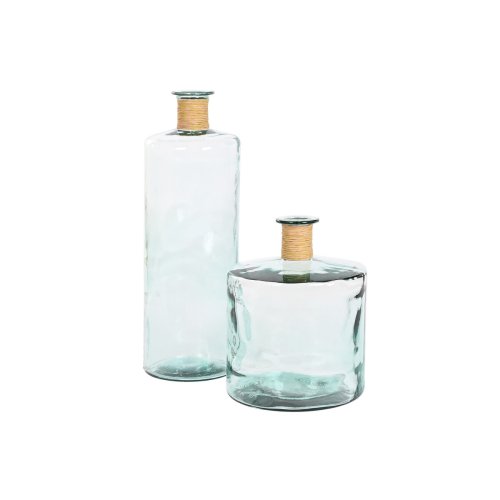 Vas Home ESPRIT Transparent Rusar tervunnet glas Naturell 25 x