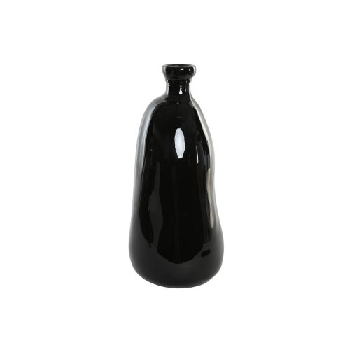 Vas Home ESPRIT Svart tervunnet glas 22 x 22 x 51 cm