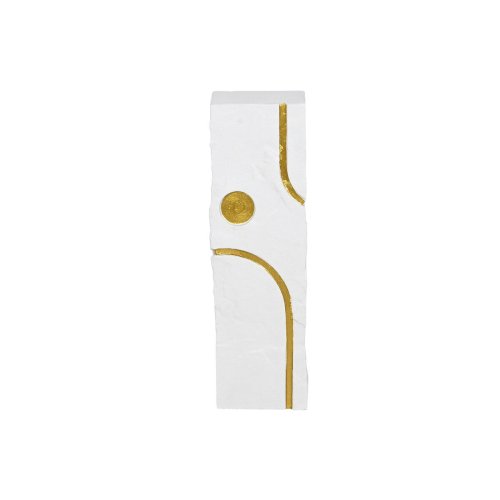Piedestal Home ESPRIT Vit Gyllene Modern 25 x 25 x 80 cm