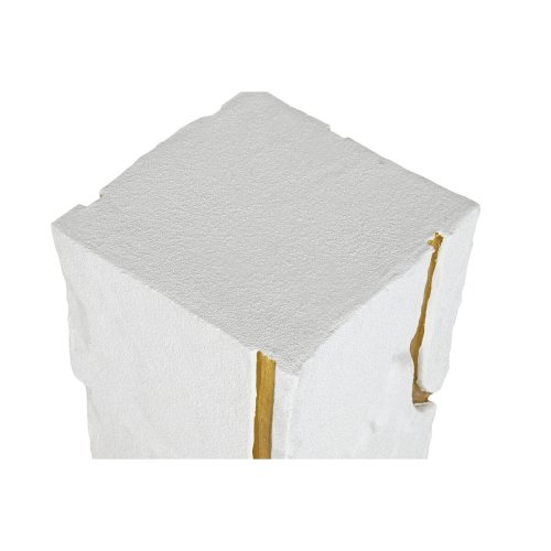 Piedestal Home ESPRIT Vit Gyllene Modern 25 x 25 x 80 cm