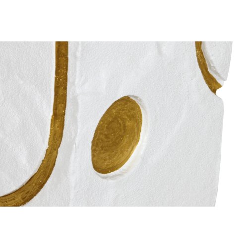 Piedestal Home ESPRIT Vit Gyllene Modern 25 x 25 x 80 cm