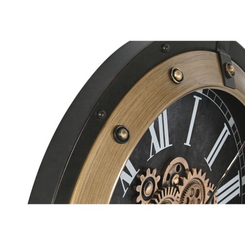 Vggklocka Home ESPRIT Svart Gyllene Jrn 80 X 8,5 X 80 cm