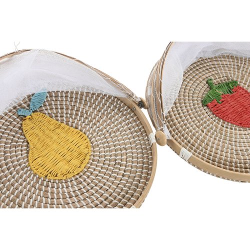 Plattbekldnad Home ESPRIT Naturliga fibrer 40 x 40 x 24 cm