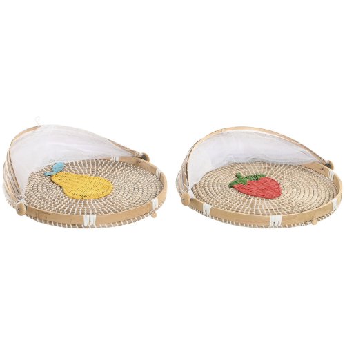 Plattbekldnad Home ESPRIT Naturliga fibrer 40 x 40 x 24 cm