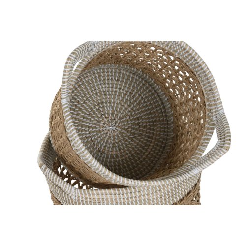 Korg - set Home ESPRIT Vit Naturell Papper Sjgrs (2 Delar)