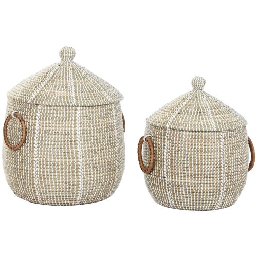 Korg - set Home ESPRIT Vit Naturell Sjgrs (2 Delar)
