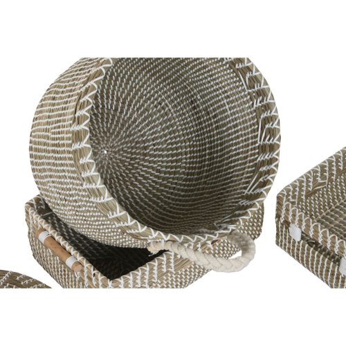 Korg - set Home ESPRIT Vit Naturell Sjgrs (5 Delar)