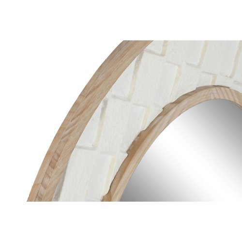 Vggspegel Home ESPRIT Vit Naturell Scandi