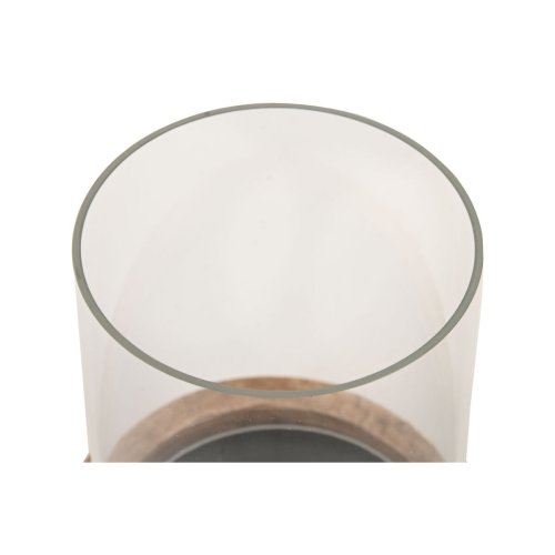Ljusstakar Home ESPRIT Brun Naturell Glas Snre Mangotr
