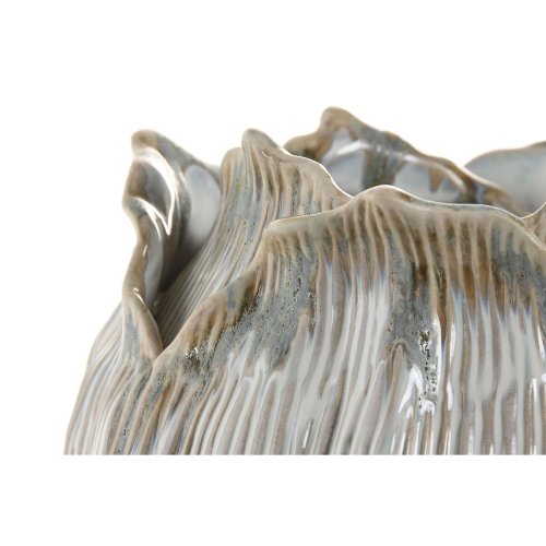 Vas Home ESPRIT Krm Keramik Lv av en vxt 22 x 22 x 19 cm