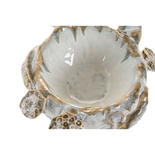 Bordsdekoration Home ESPRIT Bl Vit Keramik 28 x 25 x 13 cm