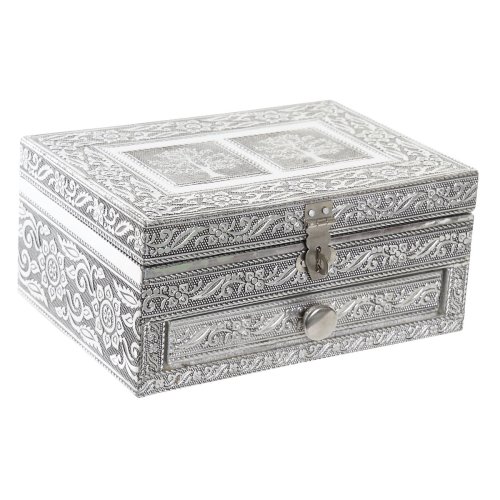 Smyckeskrin Home ESPRIT Silvrig Naturell Tr Aluminium 17,5 x 12