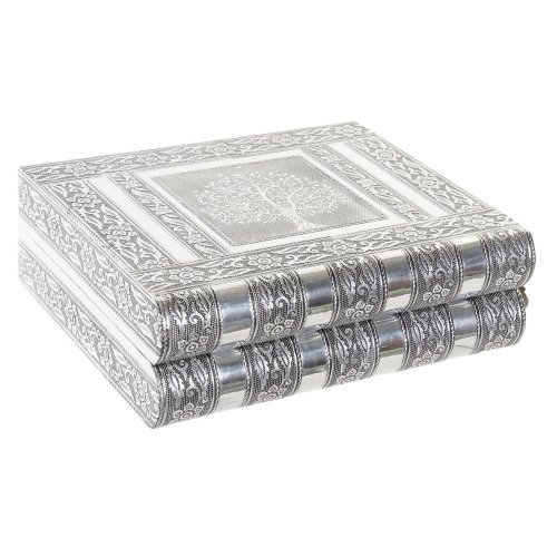 Smyckeskrin Home ESPRIT Silvrig Naturell Tr Aluminium 22,5 x 18