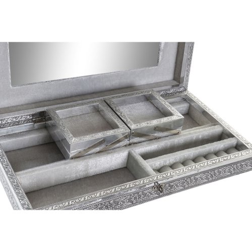 Smyckeskrin Home ESPRIT Silvrig Naturell Tr Aluminium 38 x 20 x