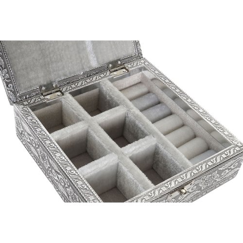 Smyckeskrin Home ESPRIT Silvrig Naturell Tr Aluminium 18 x 18 x