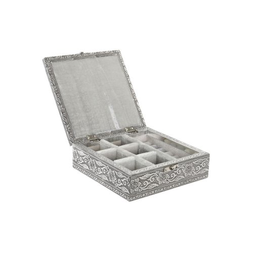 Smyckeskrin Home ESPRIT Silvrig Naturell Tr Aluminium 18 x 18 x