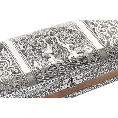 Smyckeskrin Home ESPRIT Silvrig Naturell Tr Aluminium 22,5 x 10