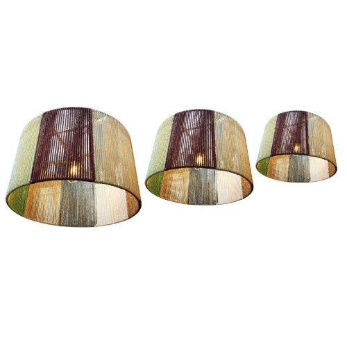 Lampskrm Home ESPRIT Multicolour Metall Fibrer Naturell Urban 5