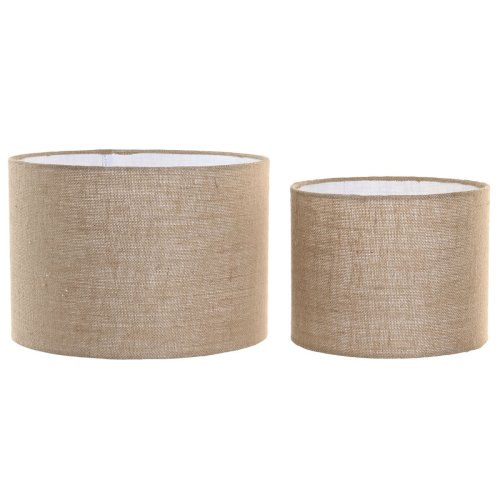 Lampskrm Home ESPRIT Ljusbrun Jute Metall 40 x 40 x 28 cm (2 an