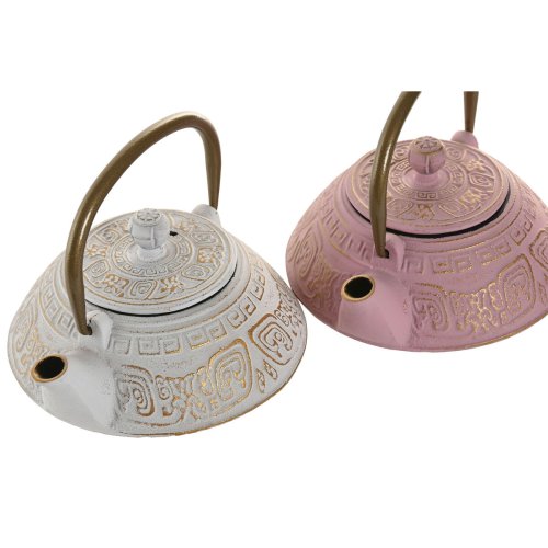 Tekanna Home ESPRIT Vit Rosa Rostfritt stl Jrn 400 ml (2 antal