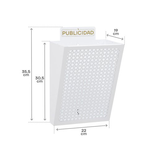 Brevlda Arregui Vit Stl 22 x 19 x 35,5 cm 3 Delar