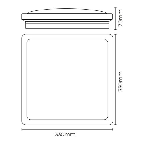 Inflld taklampa/vgglampa med LED EDM 32542 F 18 W 1820 Lm Fyrk