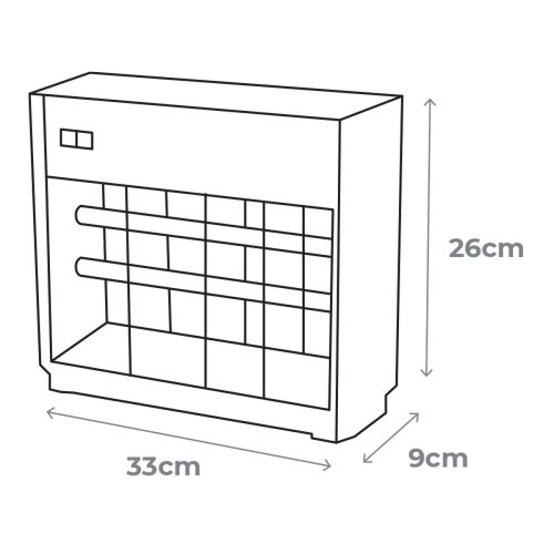 Elektrisk Myggfngare EDM Silvrig (33 x 9 x 26 cm)