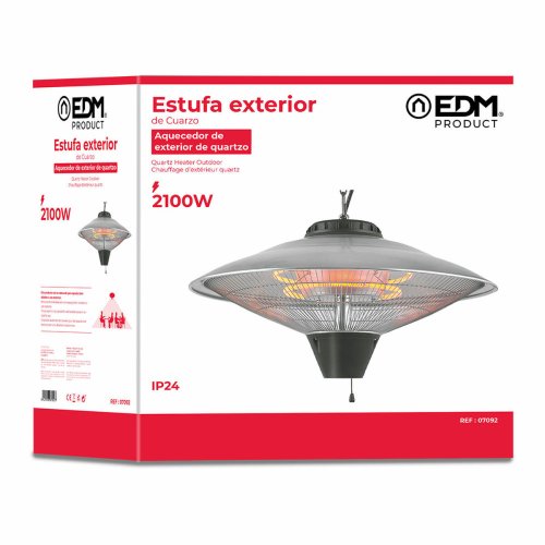 Kvartsvrmare EDM 07092 07092 2100 W  56,5 x 30 cm Svart