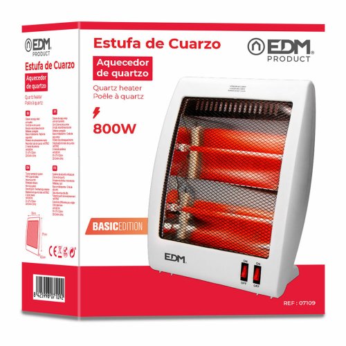 Kvartsvrmare EDM 07109 07109 Vit 1000 W