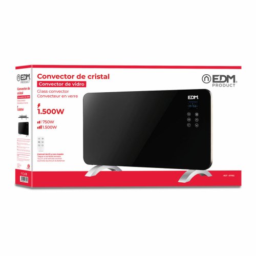 Vrmeelement Digitalt EDM 07182 07182 Svart 1500 W