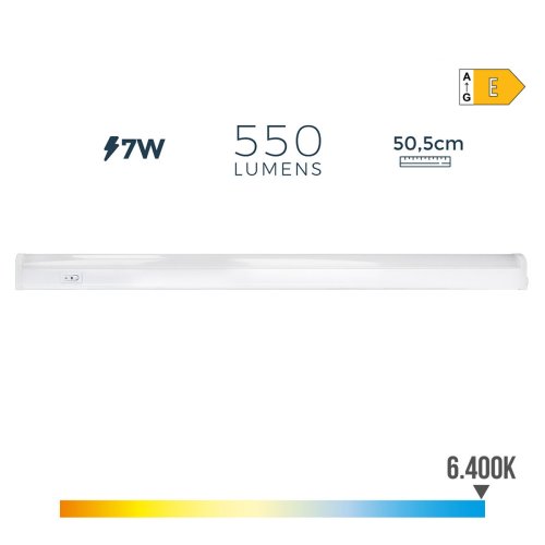 LED Tub EDM 31685 Vit A E 7 W 600 lm 3,6 x 50,5 x 3 cm 50,5 x 2,