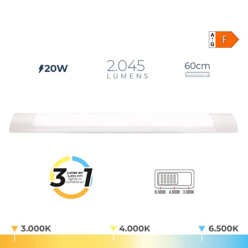 LED-lampa EDM 31865 F 20 W 2045 Lm (3000 K) (4000 K) (6500 K)